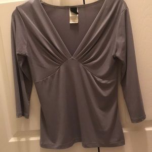 Silver shimmery top